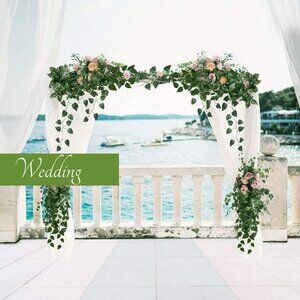 5 Packs Silk Artificial Ivy Vines Leaf Garland Plants Flowers